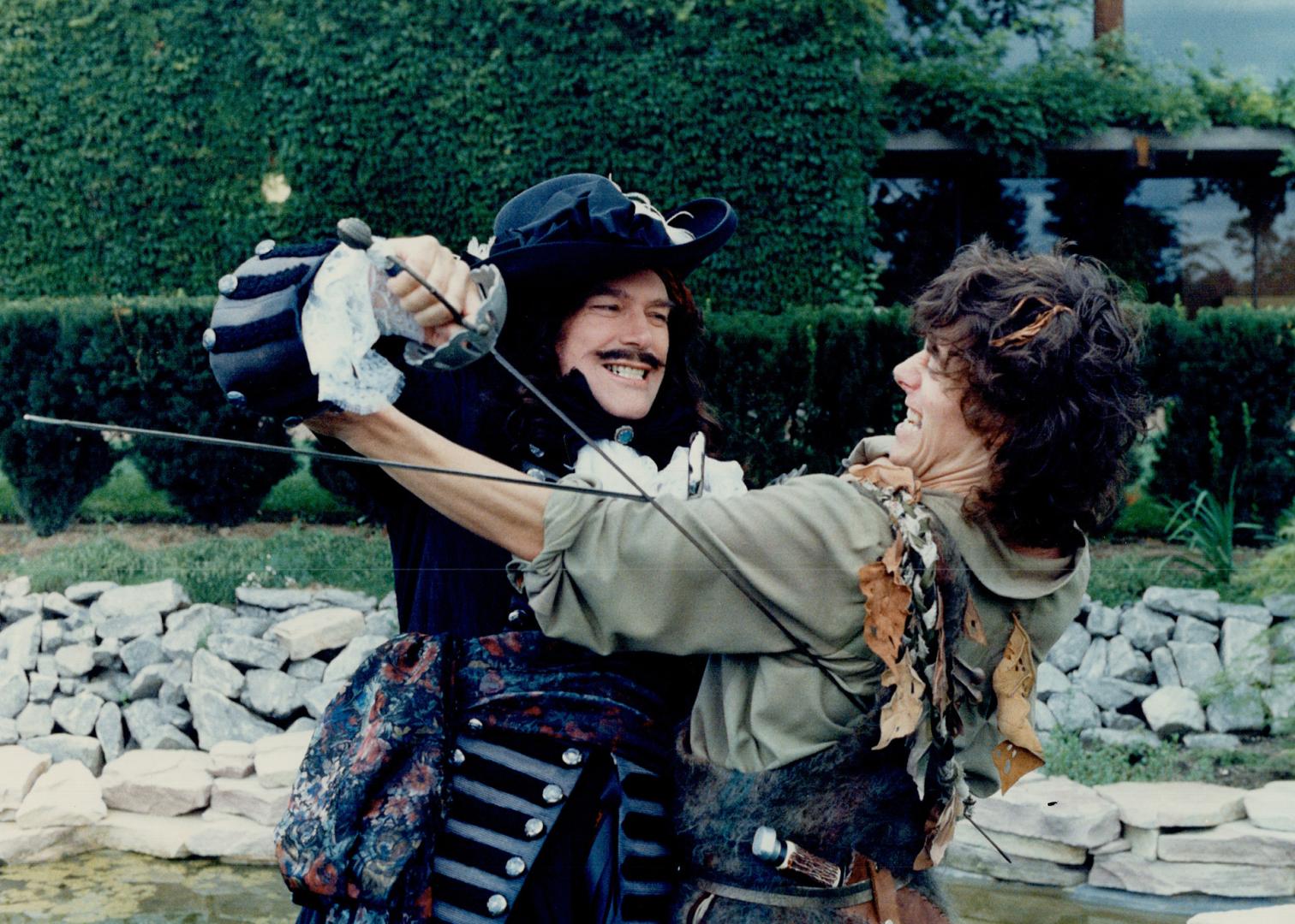 Shaw Festival artistic director Christopher Newton, left, takes on the role of Captain Hook, while Tom McCamus handles the title role in Peter Pan, which opens in Niagara-on-the-Lake Friday