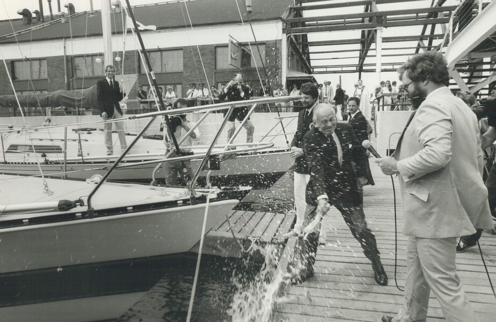 Correction, A caption under a photograph in Saturday's Star wrongly identified Lieutenant-Governor John Black Aird breaking a bottle of champagne over(...)