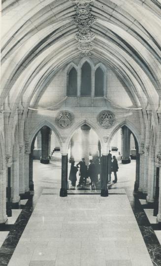 The hall of honor of Parliament's centre block, where former prime minister Lester B