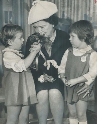 One of the most pleasant aspects of campaigning is meeting the children who present flowers