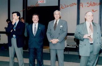 L to R John bitove Jr., Alan Tonka, David Peterson, Allan Slaight