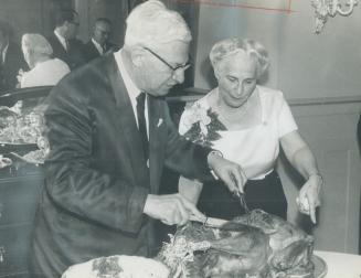 Toronto first Jewish mayor poses with his wife, Esther