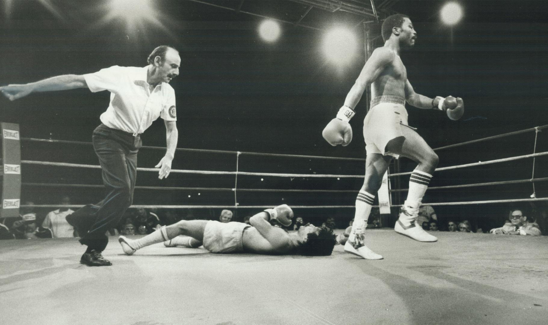 Bad start, It looked like a rocky road in the first round as Aaron Pryor dumped Canada's Rocky