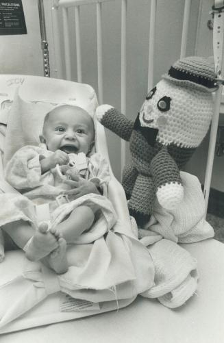 Happy and healthy. Herbie Quinones, the 7-month-old Brooklyn baby who had a life-saving operation at Sick Children's Hospital last week, is doing so w(...)