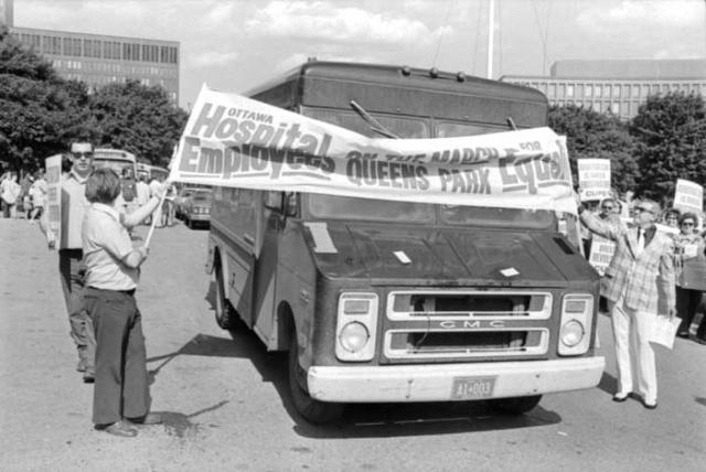 Demonstration by hospital workers, Queen's Park