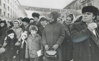 The flew from 105 degree temperatures in Tashkent to a welcome in the snow from people in Arctic Norilsk