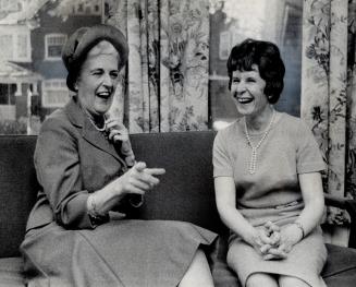 Mrs. Vanier, left, with Joan Quinn, Head of Sancta Maria house