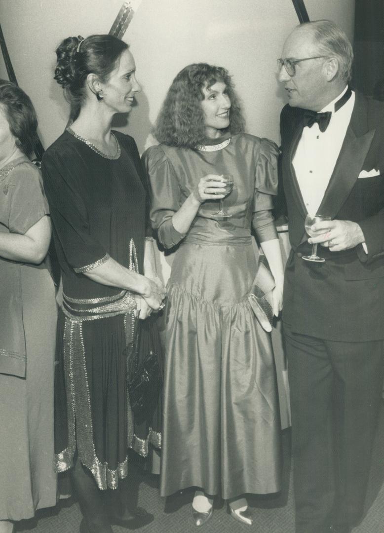 Co-artistic directors of the National Ballet of Canada Lynn Wallis, left, and Valerie Wilder with Michael O