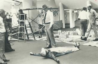 A Television Network took over foyer of Scarborough Civic Centre yesterday to film play to be shown on CBS Playhouse 90