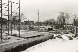 Charles R. Sanderson Branch, Toronto Public Library, Bathurst Street, southeast corner of Dundas Street West, Toronto, Ontario Addition under construction