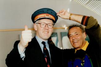 Bob Rae (Lt) with Mel Lastman