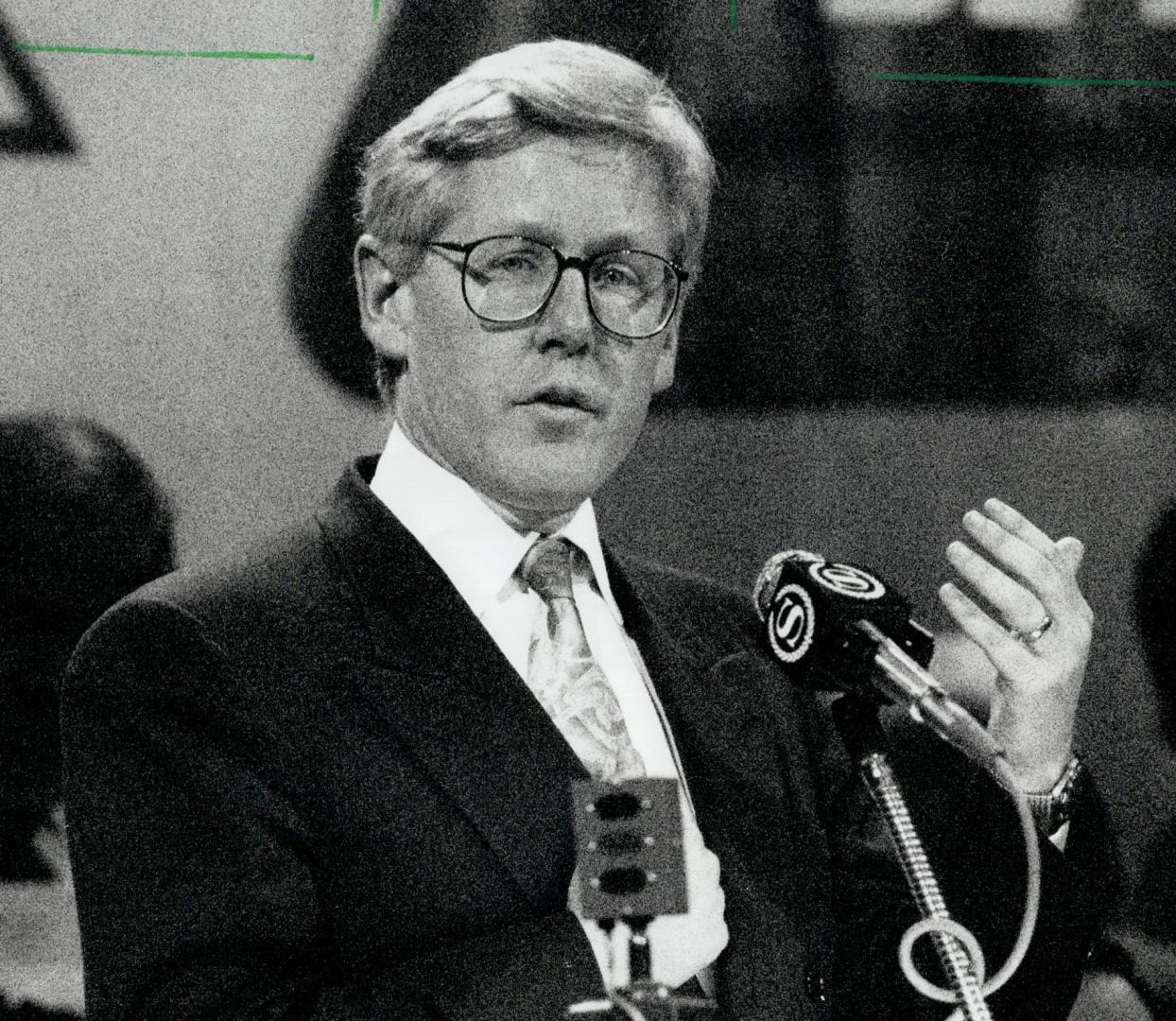 Hot time: Premier Bob Rae, left, interim Liberal leader Jim Bradley and Conservative Leader Mike Harris took part in the first Queen's Park Sizzler comedy roast