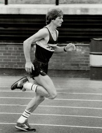 Staying on track: York University's David Reid, 20, one of Canada's top young runners, is training long and hard for the indoor track and field season