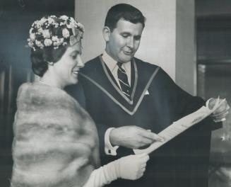 Mr. and Mrs. W.P. Ross at graduation. He found studying law just a difficult sideline