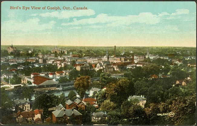 Bird's Eye View of Guelph, Ontario, Canada