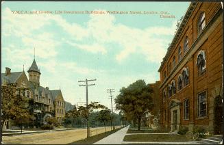 Y.M.C.A.and London Life Insurance Buildings, Wellington Street, London, Ontario, Canada