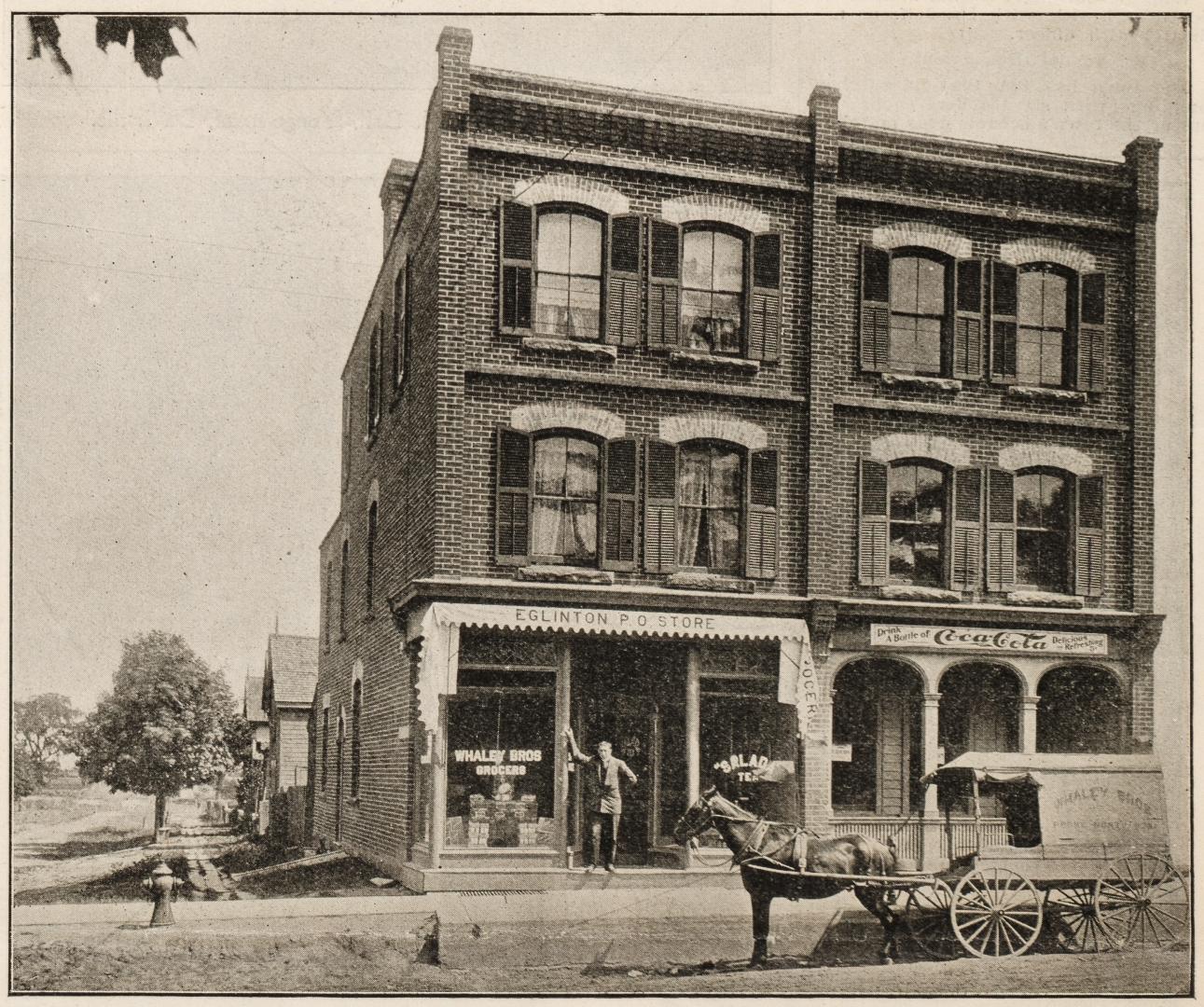 Eglinton Post Office, Whaley Bros. store, Yonge Street, southeast corner of Keewatin Avenue, To…