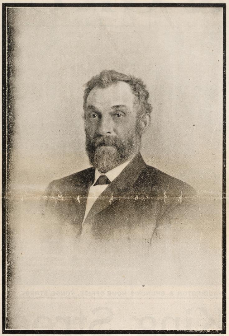 John Fisher, 1836-1911, Mayor of North Toronto for thirteen years. Image shows a portraits of a…