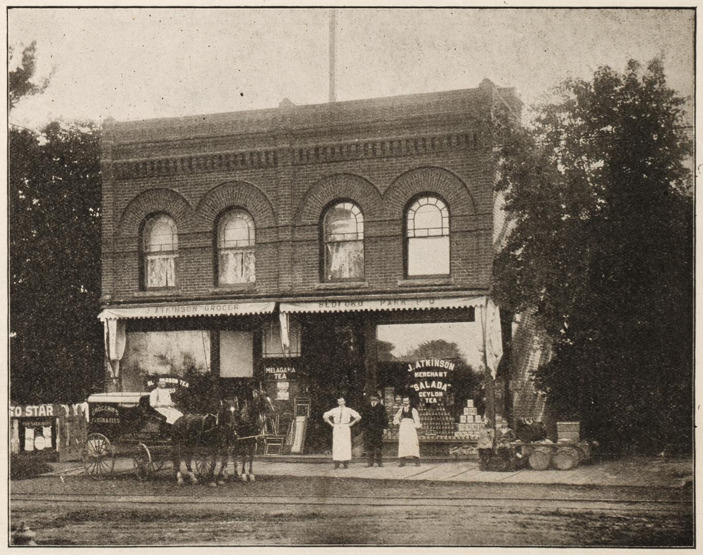 John Atkinson &amp; Sons store and Bedford Park Post Office, Yonge Street, southwest corner of …