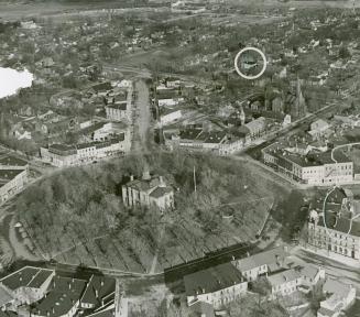 Circle marks Herco plant near the 'hub' at the centre of Goderich