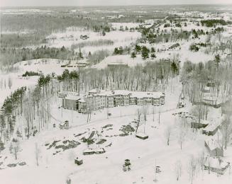 Former German P.O.W. camp on Muskoka lake at Gravenhurst, this property has been purchased by a Toronto syndicate and will be converted into a quarter-of-a-million-dollar summer resort to be called the ''Gateway hotel''