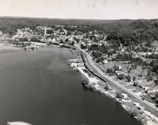 Aerial view of Haliburton, Ontario