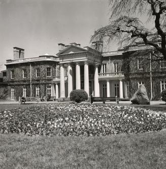 Dundurn Castle, once home of Sir Alan McNabb, first Prime Minister of Upper Canada, is now museum with exhibits commemorating district's historic past