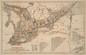 Map of Upper Canada with the latest additions, arranged and corrected for the Municipal Manual for Upper Canada