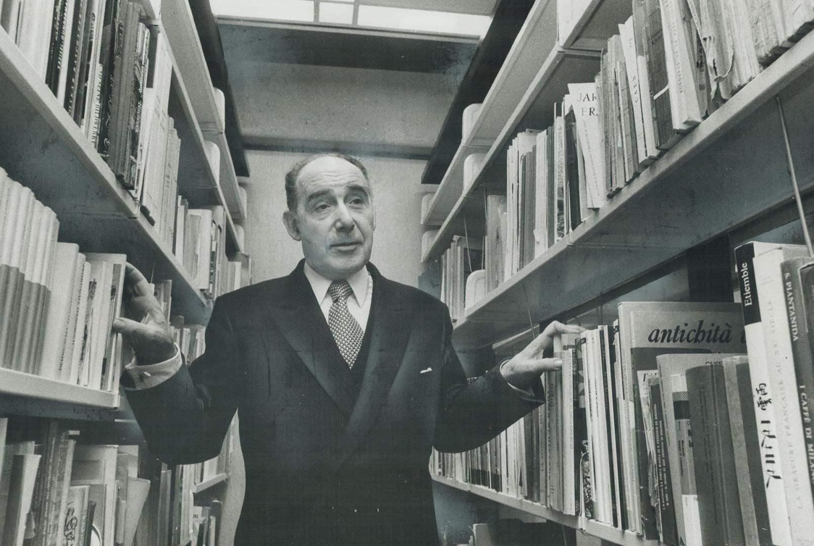 Former chief curator of the Louvre in Paris, 70-year-old Germain Bazin - along with his 15,000-volume library - is now setting in at York University, with a five-year contract (at $25,000 a year) as research professor of fine arts. He will also be writing books.