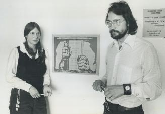 Law student, Karen Kahn and Lawyer Michael Bolton. They represent 'The Prisoners Union Committee' Vancouver, BC.