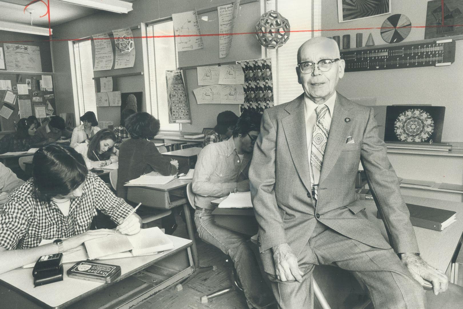 Harold Cook, 81, Etobicoke suppy teacher, says he has no trouble controlling classroom