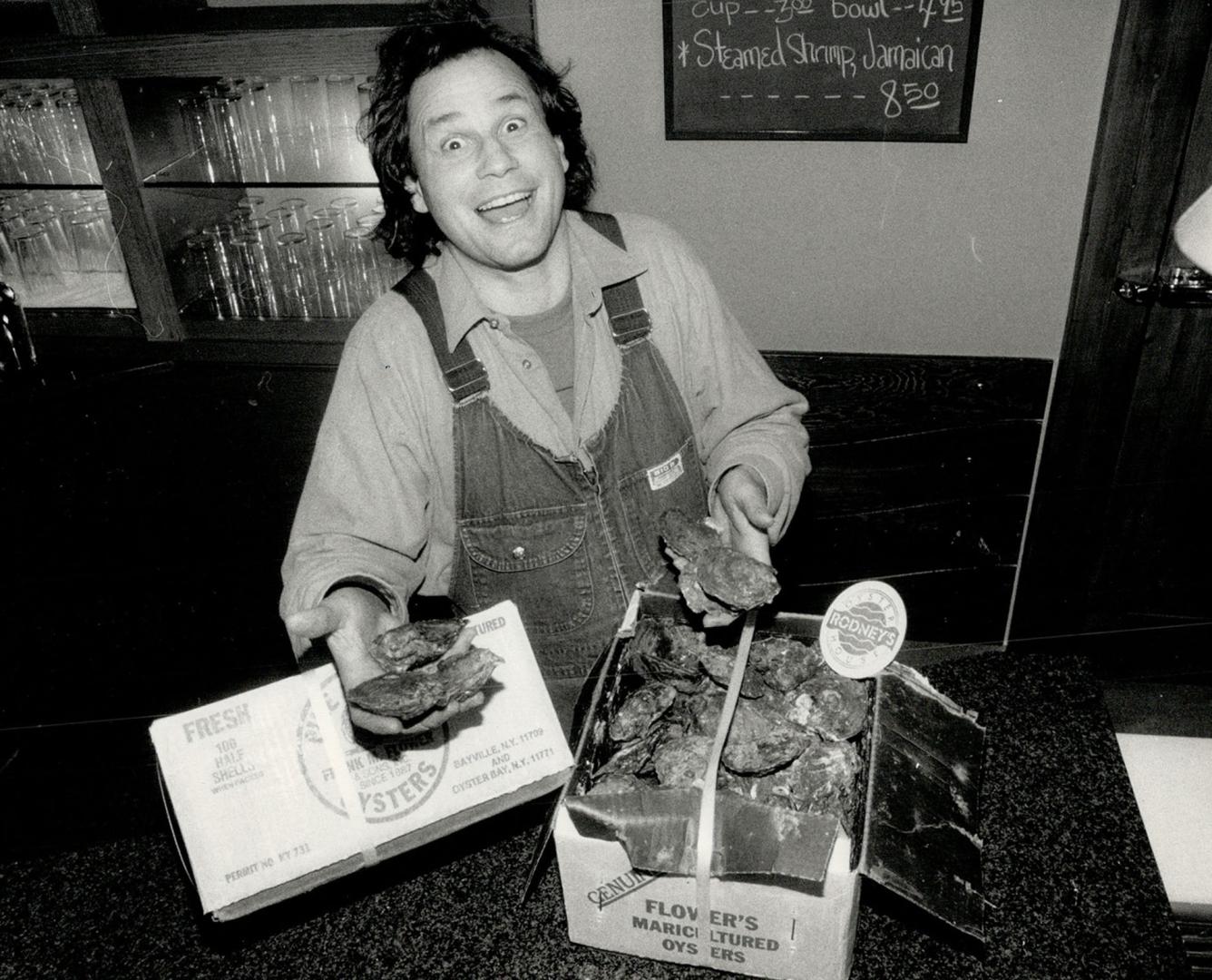 Cleared seafood: Dealer Rodney Clark is still enthusiastic about the delicacy even if it is the frozen and tested New York variety he ordered yesterday, since the ban on his fresh P.E.I. favorites was extended. The owner of a catering and supply business, he is also opening an oyster restaurant Friday.