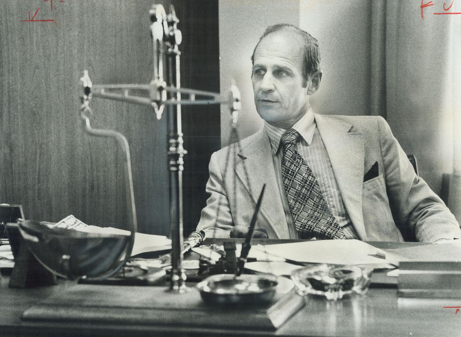 Antique scales are simply office decoration for lawyer James DaCosta, but they are likely to be regarded as very real sales of justice by his visitors. DaCosta, 46, becomes top enforcement officer for the Ontario Securities Commission in September - the man in charge of keeping Bay Streeters in line. He's been a specialist in mining and securities law for many years.