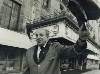 Tip of the cap: Frank Owen Daly has hailed his last cab as doorman for the Royal York Hotel. After 39 years of ushering in the famour and not-so-famous, he is calling it quits. Staff and friends will be giving him a warm sendoff Friday.