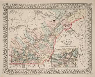 Map of Quebec in counties