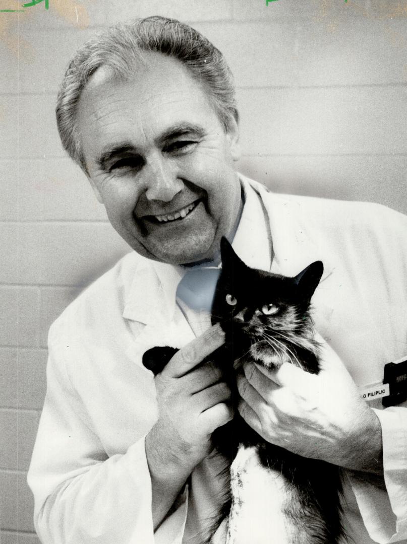 Critical of society: Dr. Angelo Filiplic says the humane society's directors are to blame for the spread of disease at the shelter.