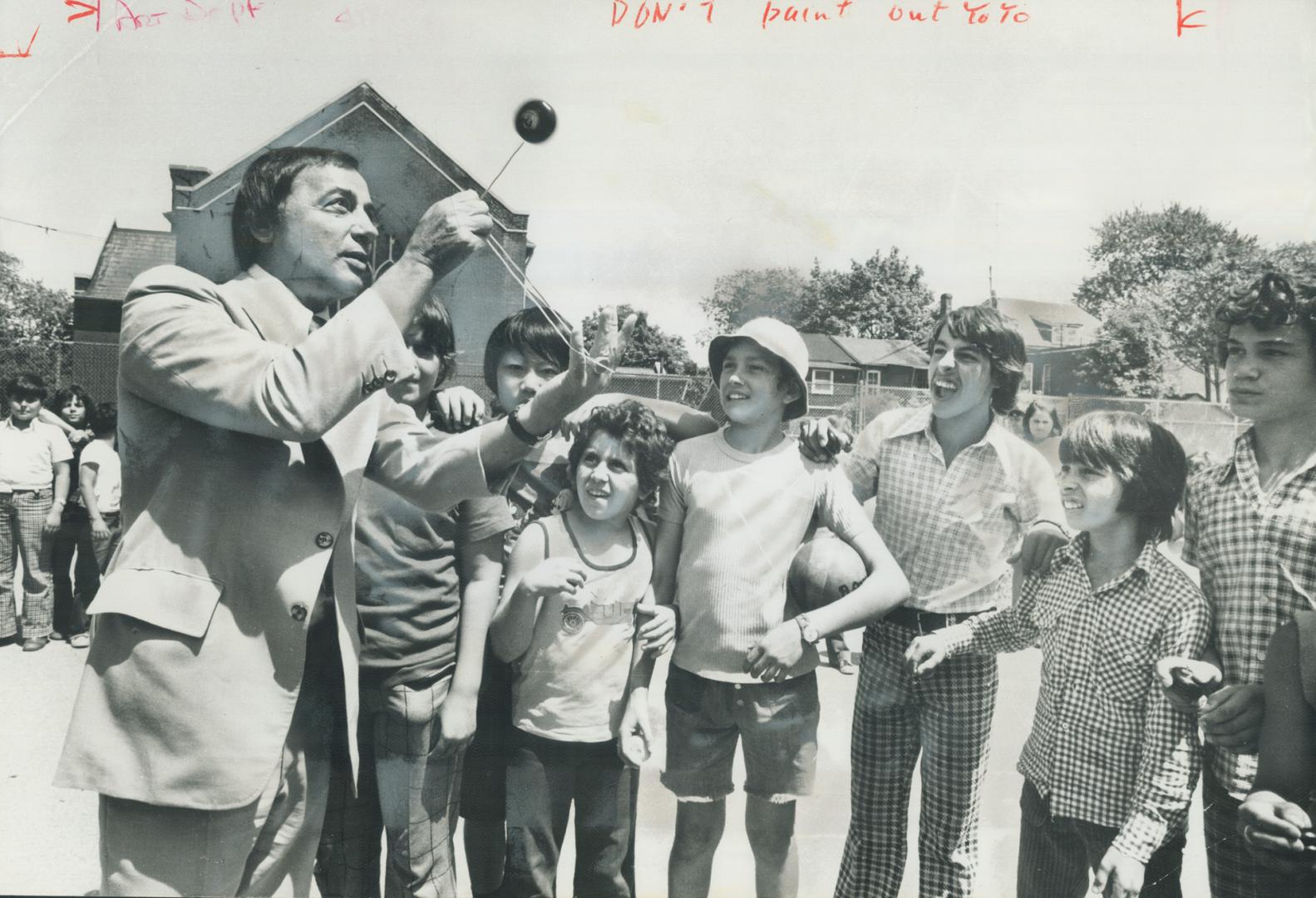 The old touch remains, Al Gallow, a Yo-Yo demonstrator in his youth, proves to an admiring gallery of Youngsters. Gallow is now president of the Toronto National Yo-Yo Campany, which expects to sell more than 2 million Yo-Yos to Canadians this year. Last