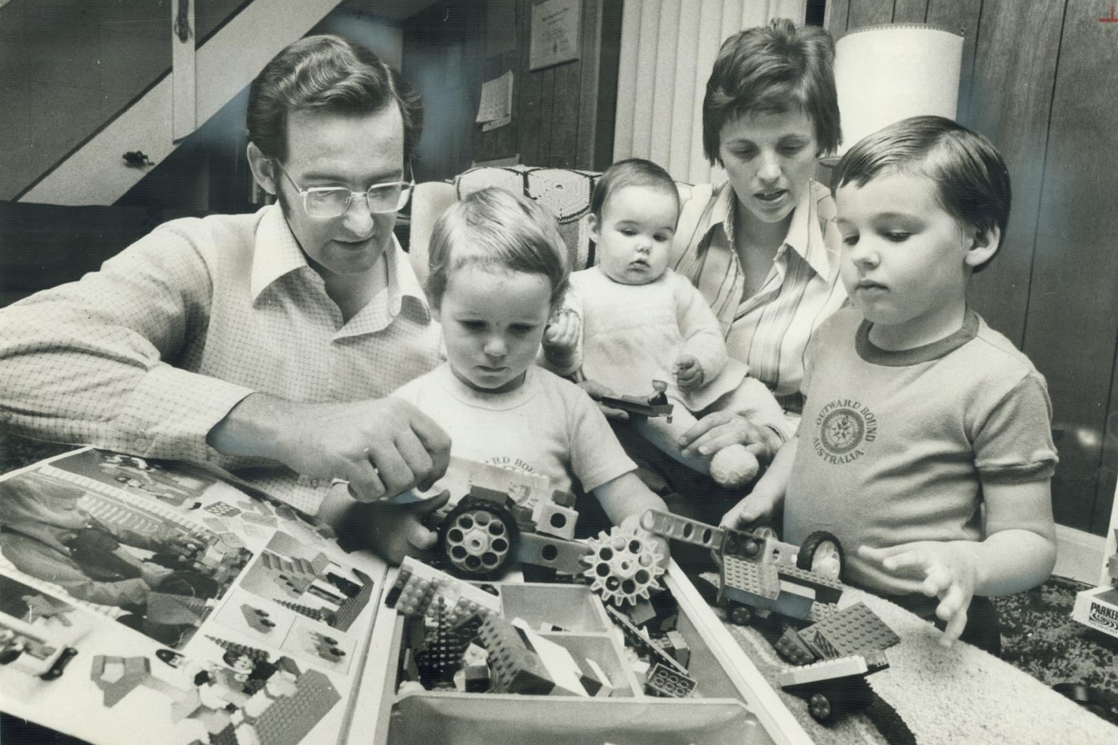 We've taken a step upwards, says teacher John Goldsmith, who moved with wife Maureen, sons David, 4, and Mark, 2, and daughter Louise, 7 months, to home of Allan Todd in Weston