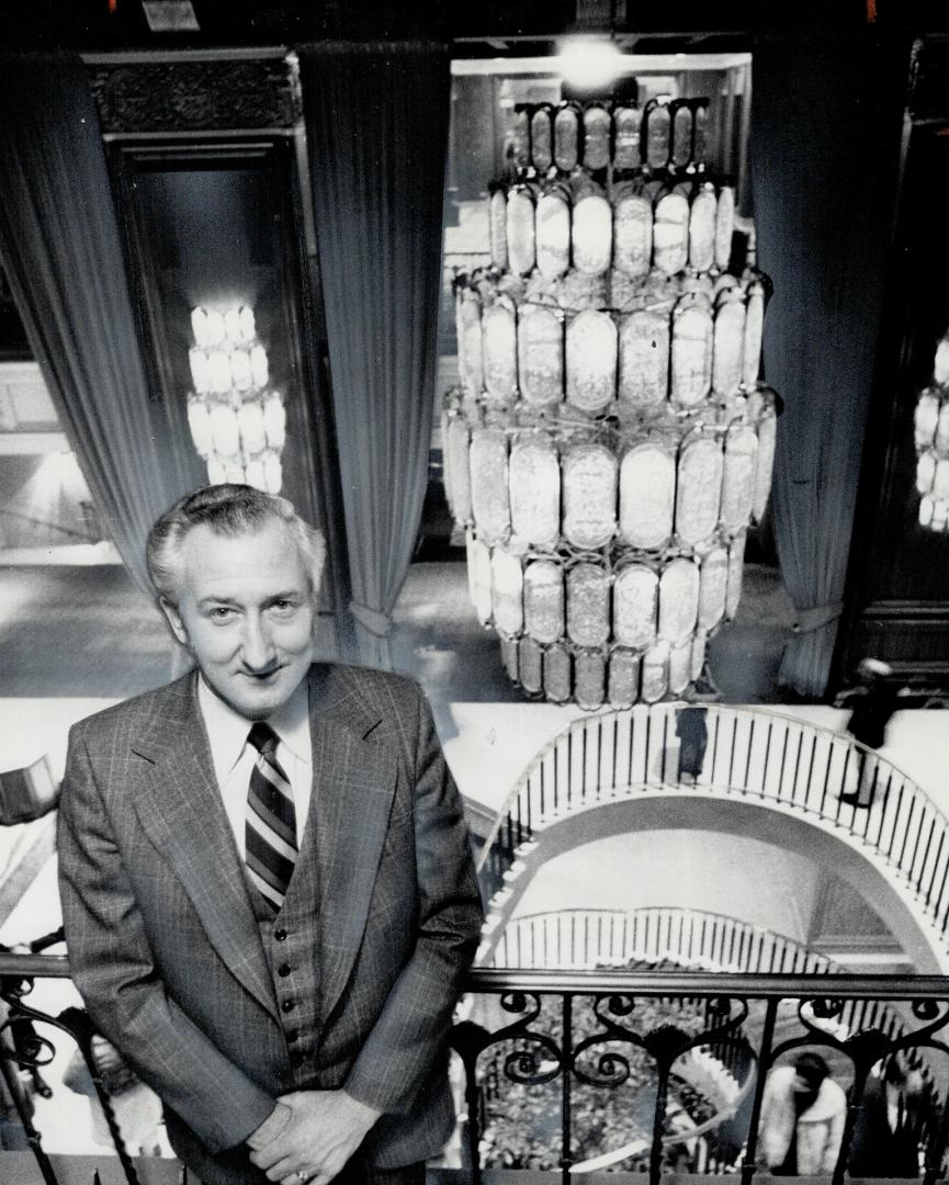 John Haunts, building manager of the Royal York, is ready for the Grey Cup weekend with 100 off-duty policemen hired for security and everything that's movable in storage