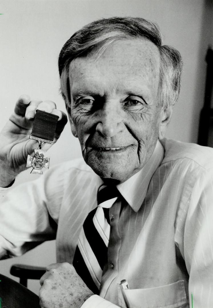 Top award: William Hornell holds his brother David's Victoria Cross.