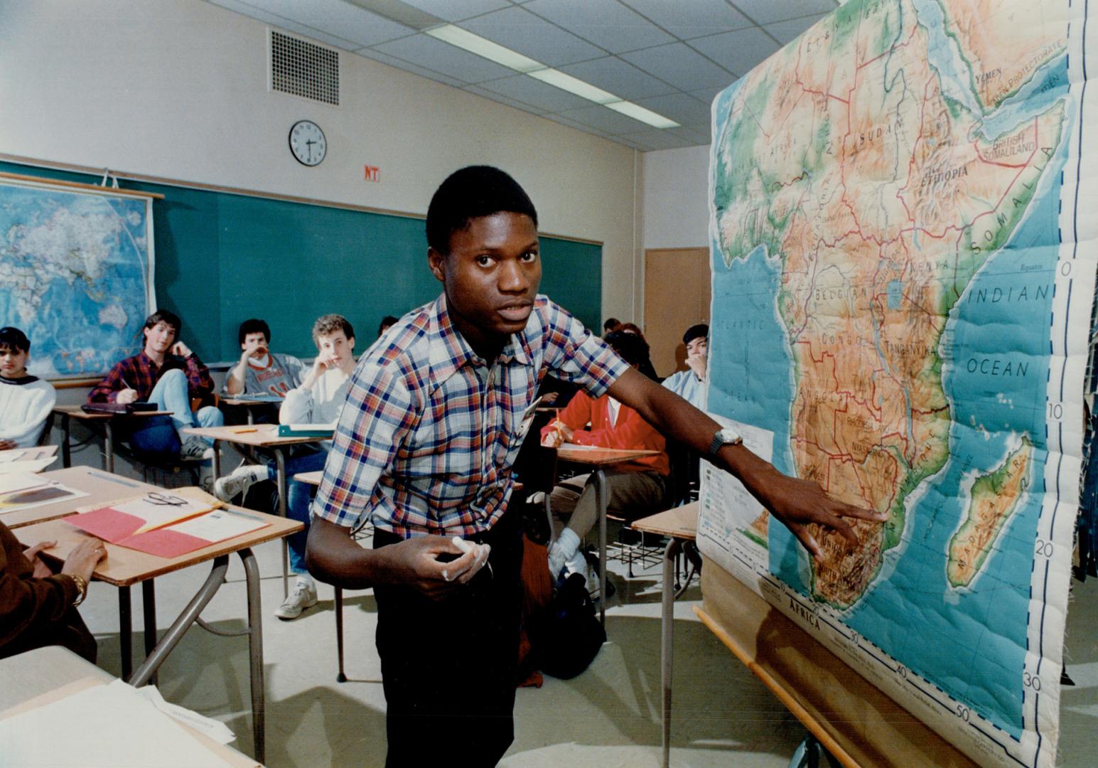 Personal account: Adelino Julio spent last week in Toronto schools talking about the guerrilla war that has closed or destroyed 2,000 schools in his native Mozambique