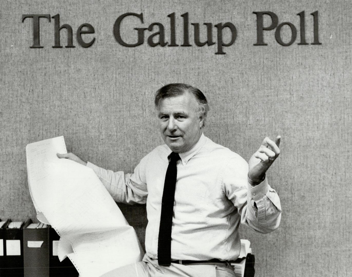 Pleased with performance: Frank Kielty, president of the Gallup poll, admits he was surprised at the size of the Tory win