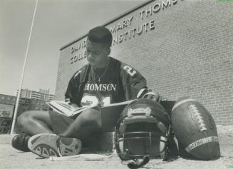 Home stretch: Lionel McDonald heads back to his math books and the Thomson Redmen football team at David an Mary Thomson Collegiate in Scarborough.