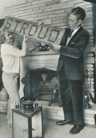 Mr. and Mrs. Hubert (red) Marsden. Former railroad conductor bought the Stroud station