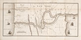 Plan de la cataracte de Niagara et l'isthme qui separe les Lacs Erie et Ontario.