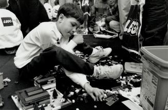 Lego masterpiece: Eight-year-old Richard McDuff of Quebec won in the 6 to 9 age group of the Canadian National Lego Building Contest yesterday at the Eaton Centre