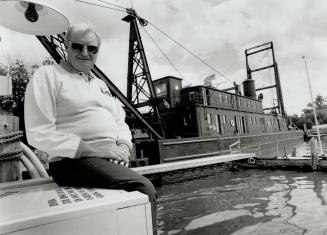 James McKean of Port Pickering Marina saved the 1915 dredge Primrose (above) and wants to turn it into a floating restaurant like the sketch, right.