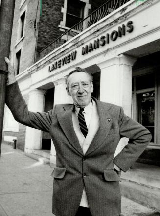 Long-time fighter: Former magician William Major, 78, stands outside Lakeview Apartments on Queen St