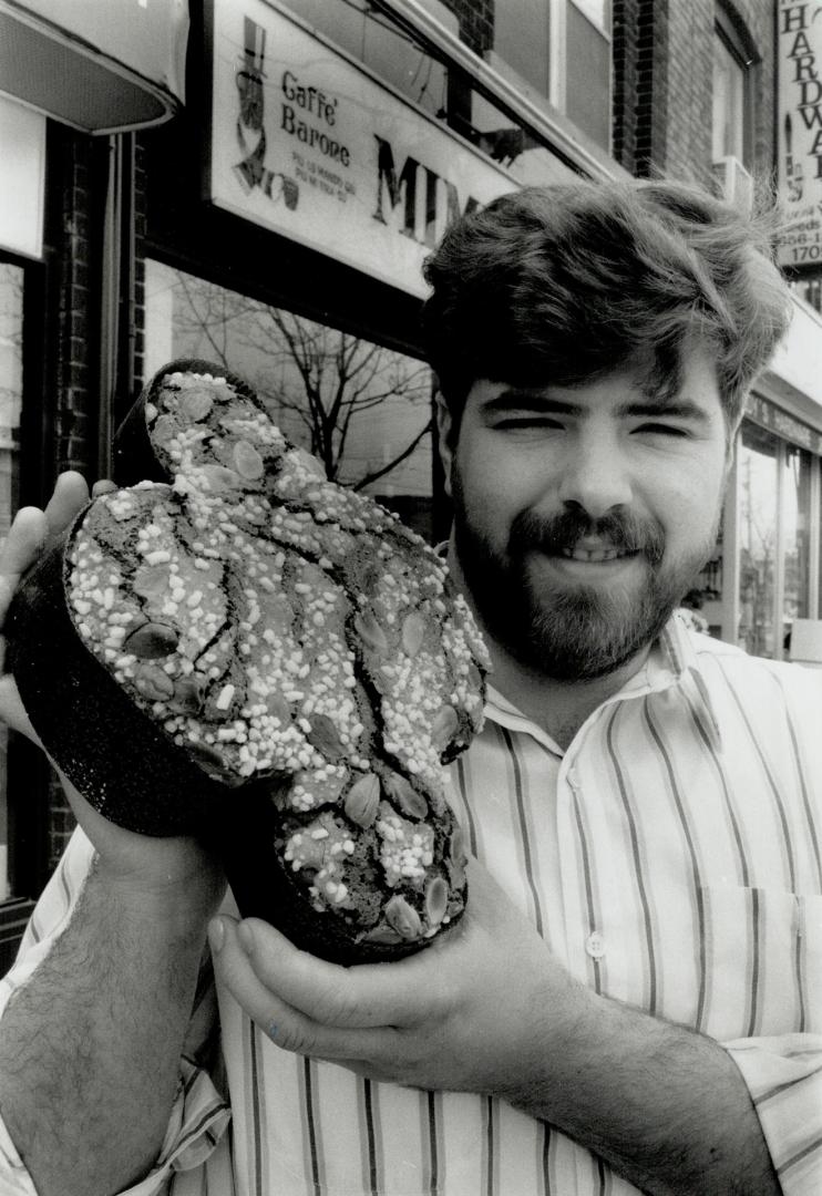 Traditional bread: Robert Marchese of Friull Fine Foods says his shop imports Colomba, a dove-shaped egg bread, from Italy each Easter.