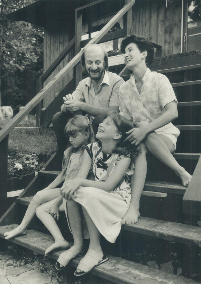 Denied rights? James and Nancie Millington with daughters Alis, left, and Andrea share a happy moment at home prior to court case which gets under way this week